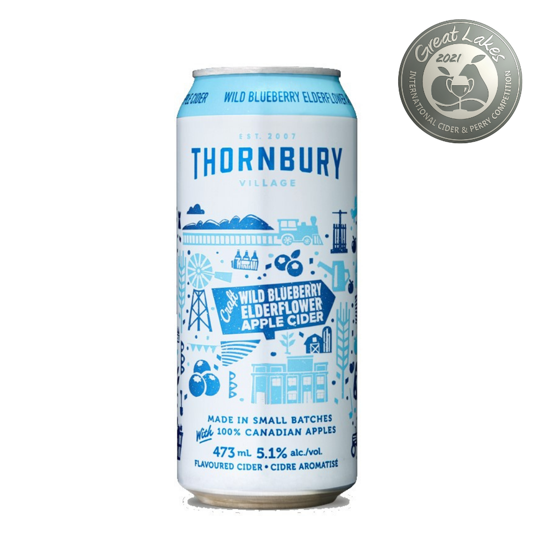 Cidre de pomme aux bleuets sauvages et aux fleurs de sureau Thornbury
