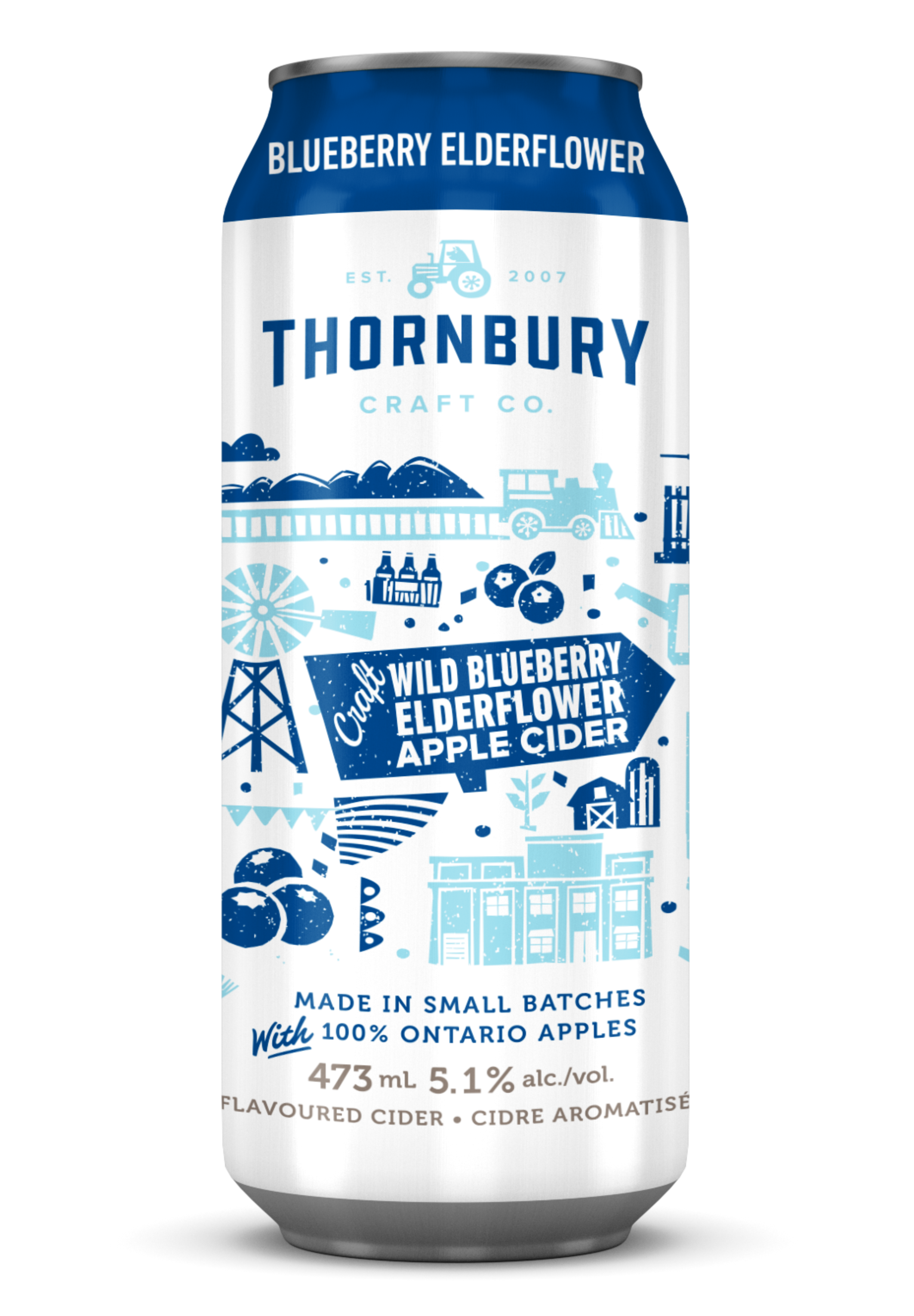 Cidre de pomme aux bleuets sauvages et aux fleurs de sureau Thornbury